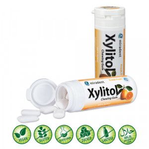 MIRADENT Xylitol Chewing Gum Frucht